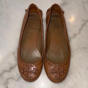 Tory Burch Tan Leather Loafers